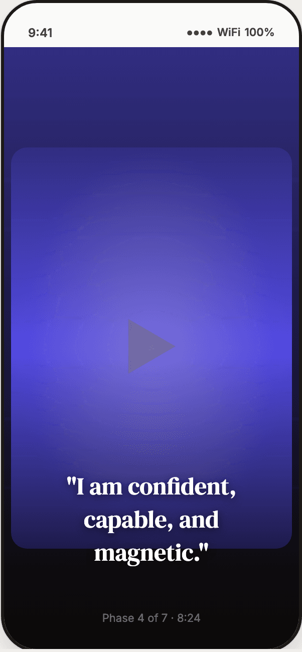 Guided meditation playback with layered audio controls